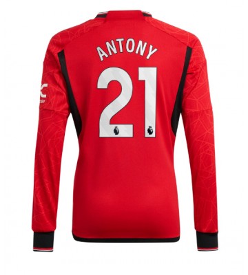 Manchester United Antony #21 Hjemmebanetrøje 2023-24 Lange ærmer
